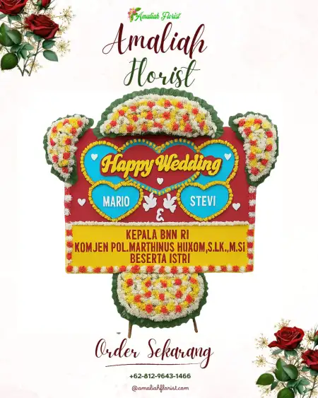 Papan Bunga Pernikahan Sukokerto